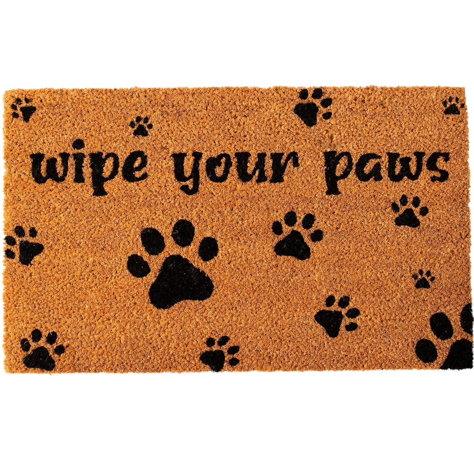 16x24 Inches Natural Coir Door Mats Outdoor With Non-Slip Heavy Duty Rubber