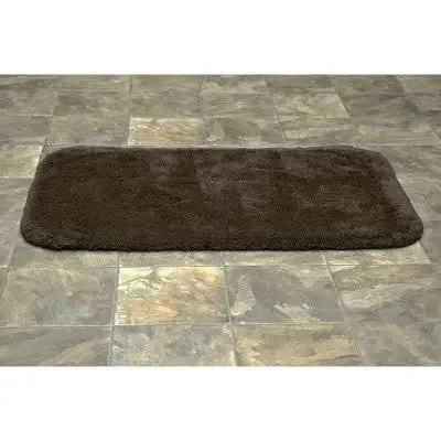 24"x40" Finest Luxury Ultra Plush Washable Nylon Bath Rug Chocolate - Garland