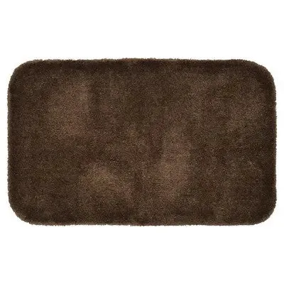 24"x40" Finest Luxury Ultra Plush Washable Nylon Bath Rug Chocolate - Garland