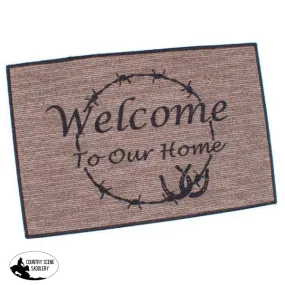 27" x 18" "Welcome To Our Home" floor mat.