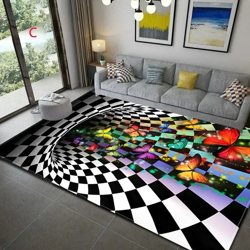 3D Vortex Optical Illusion Non-slip Doormat