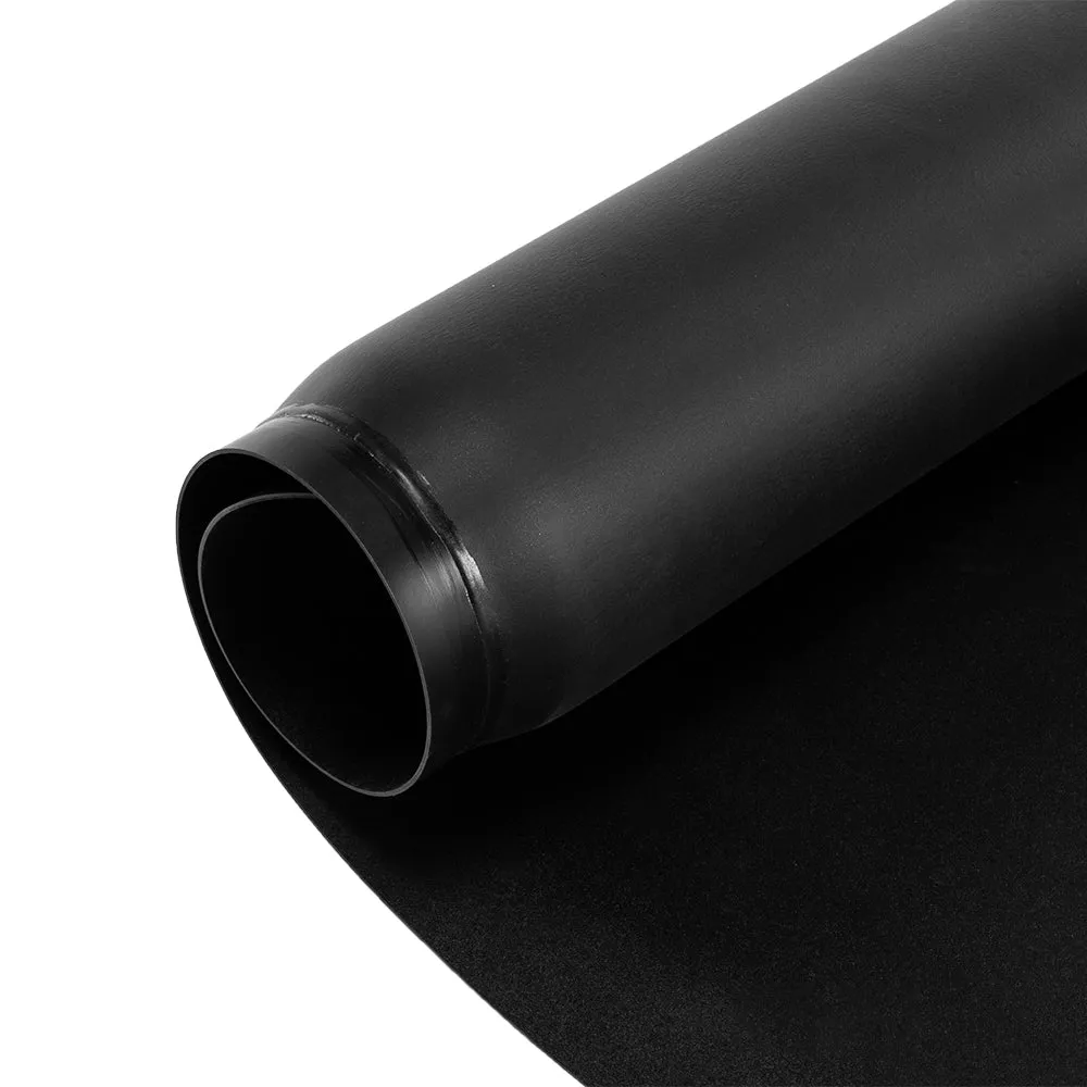 3′x 5′x 1/2" Beauty Salon Semicircle Anti-fatigue Salon Mat (Round Outside And Square Inside) Black