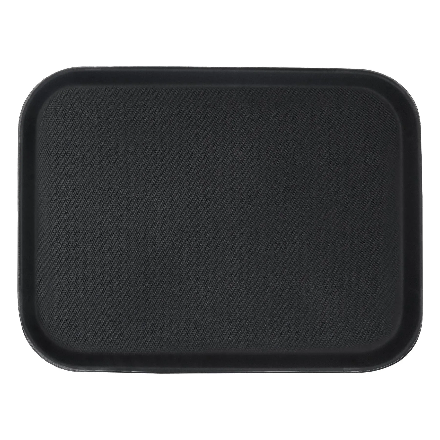 51cm x 38cm Black Rectangular Non-Slip Serving Tray - By Argon Tableware