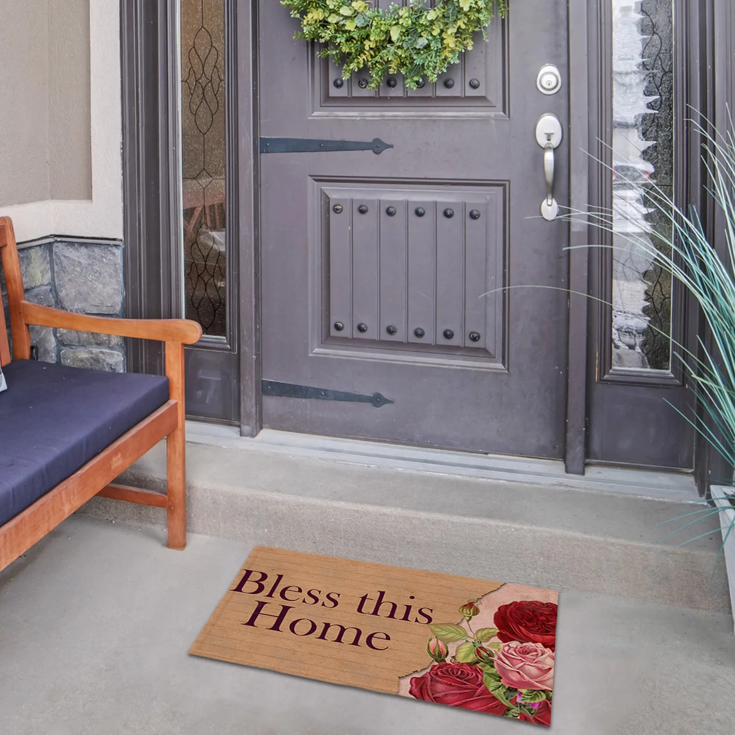 America Forever Bless This Home Doormat