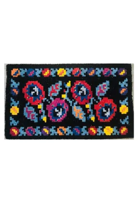 ANNA CHANDLER COIR DOORMAT KARABAGH BLACK SHORT