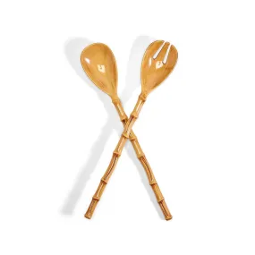 Bamboo Touch Accent Salad Server - Acrylic - 2 Piece