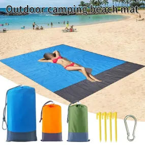 Beach Banket Beach Towel Mat large size beach cloth Sand Free Beach Tapestry Pocket Picnic 4 Anchor Wind Prevent Sand Proof