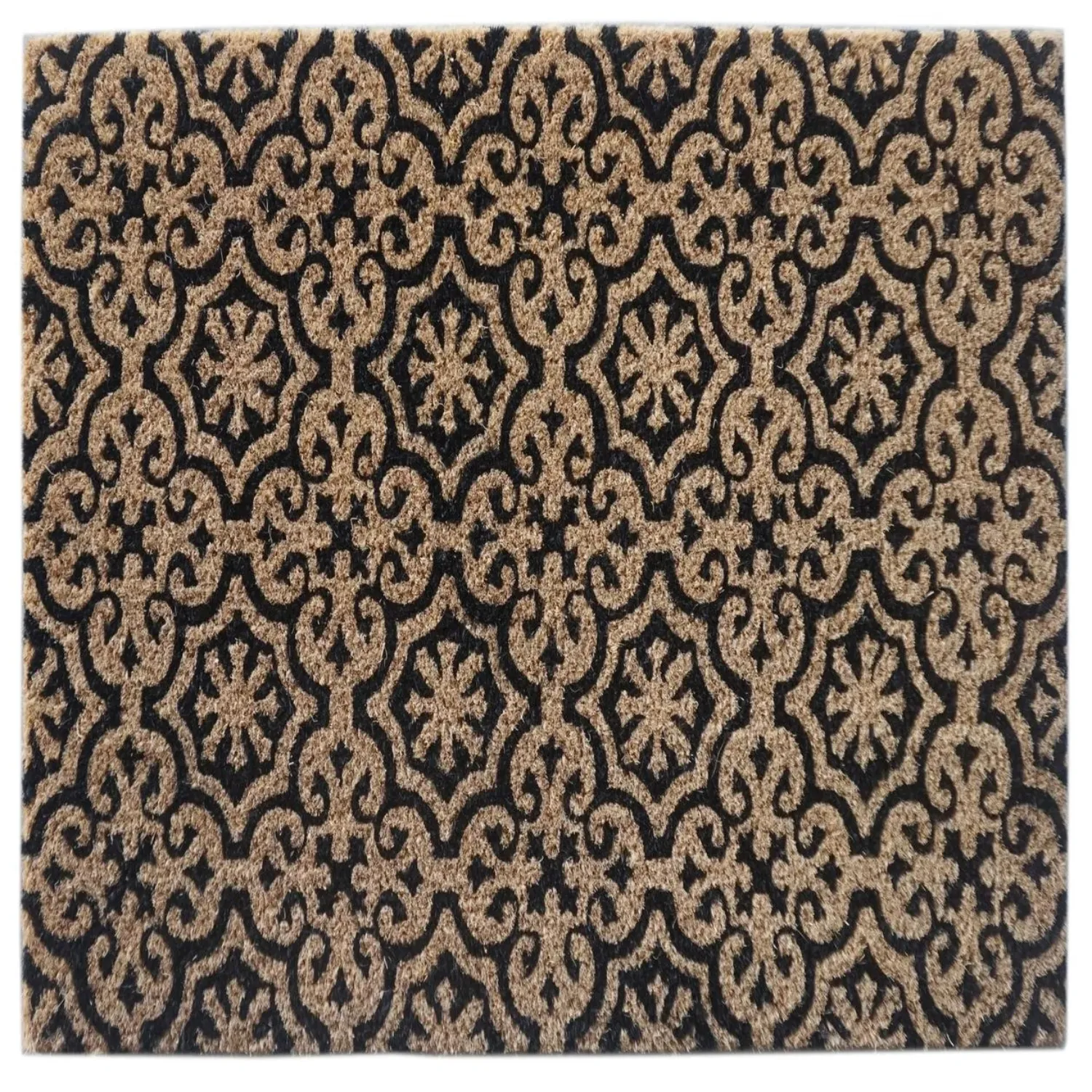 Black Mosaic Coir Doormat