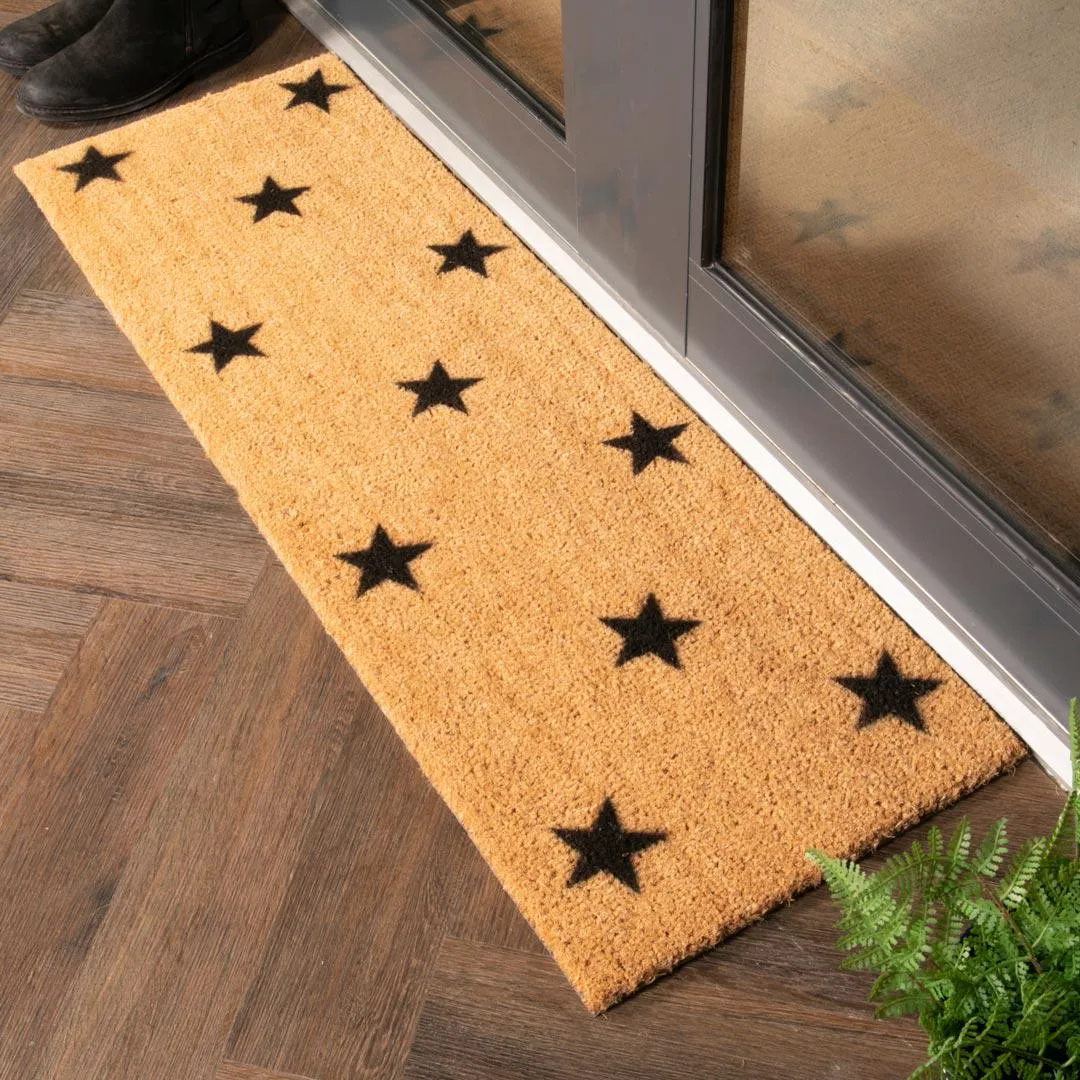 Black Stars Patio Doormat