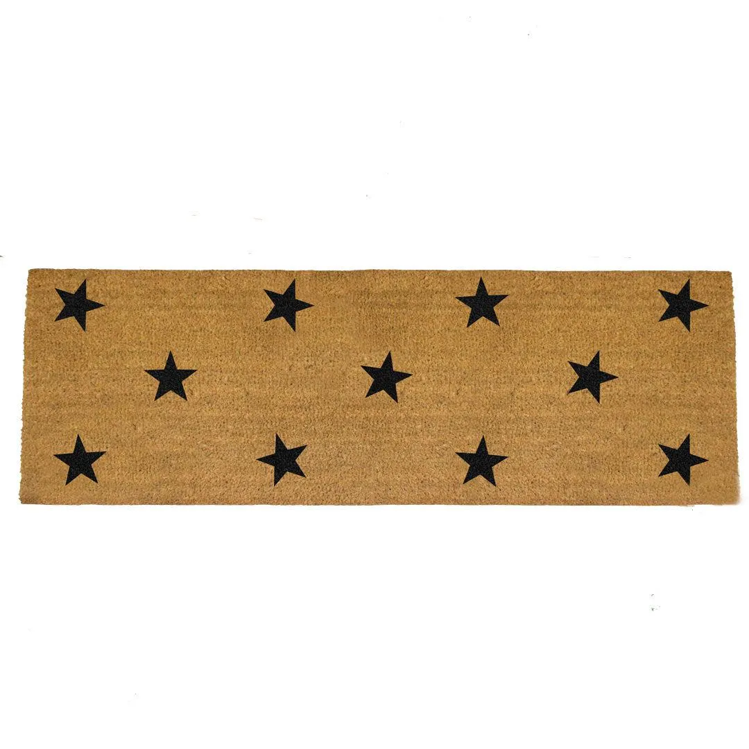 Black Stars Patio Doormat