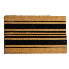 Black Stripe Doormat