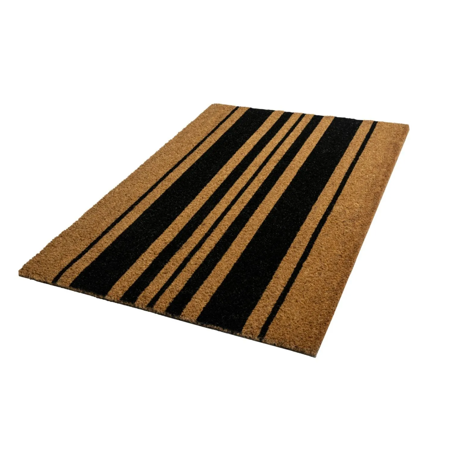 Black Stripe Doormat