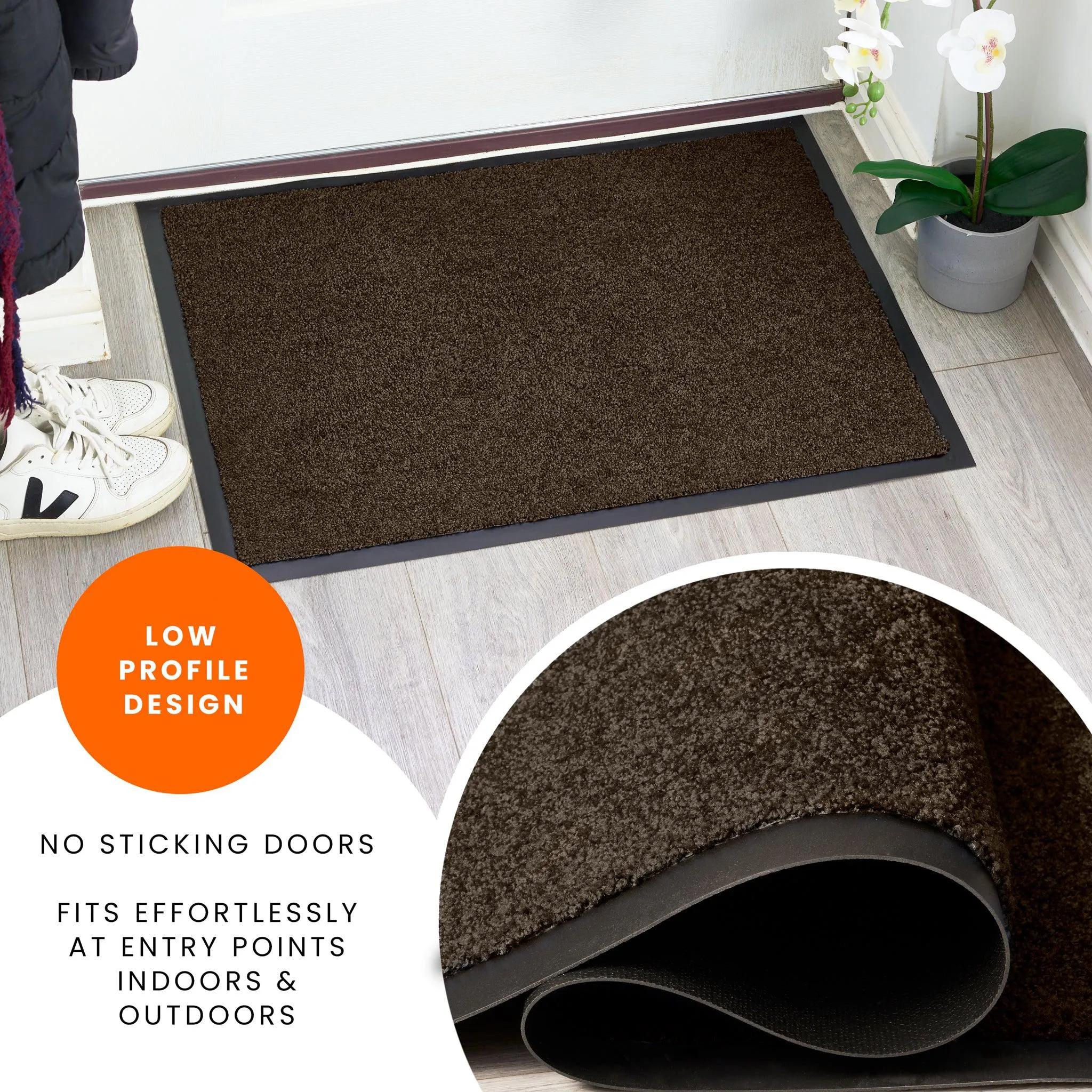 Brown Candy Non-Slip Heavy Duty Barrier Door Mat - Assorted Sizes