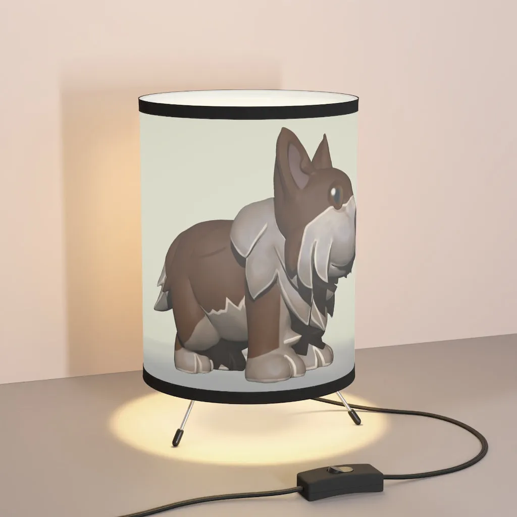 Brown Dog Tripod Lamp with High-Res Printed Shade, US/CA plug