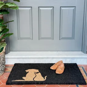 Buddies Black and Natural pvc backed coir doormat