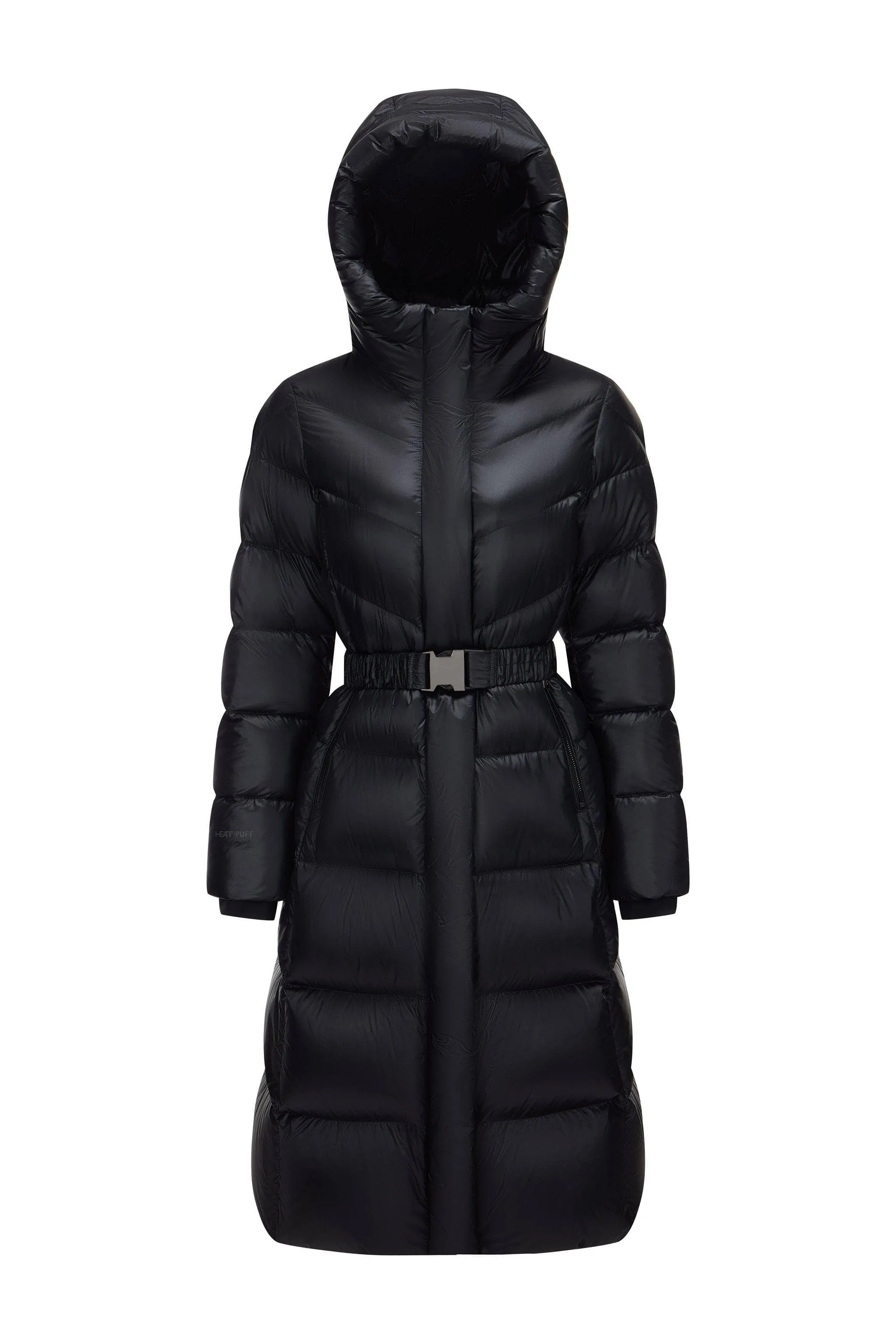 Classic Long Hooded Puffer With Belt