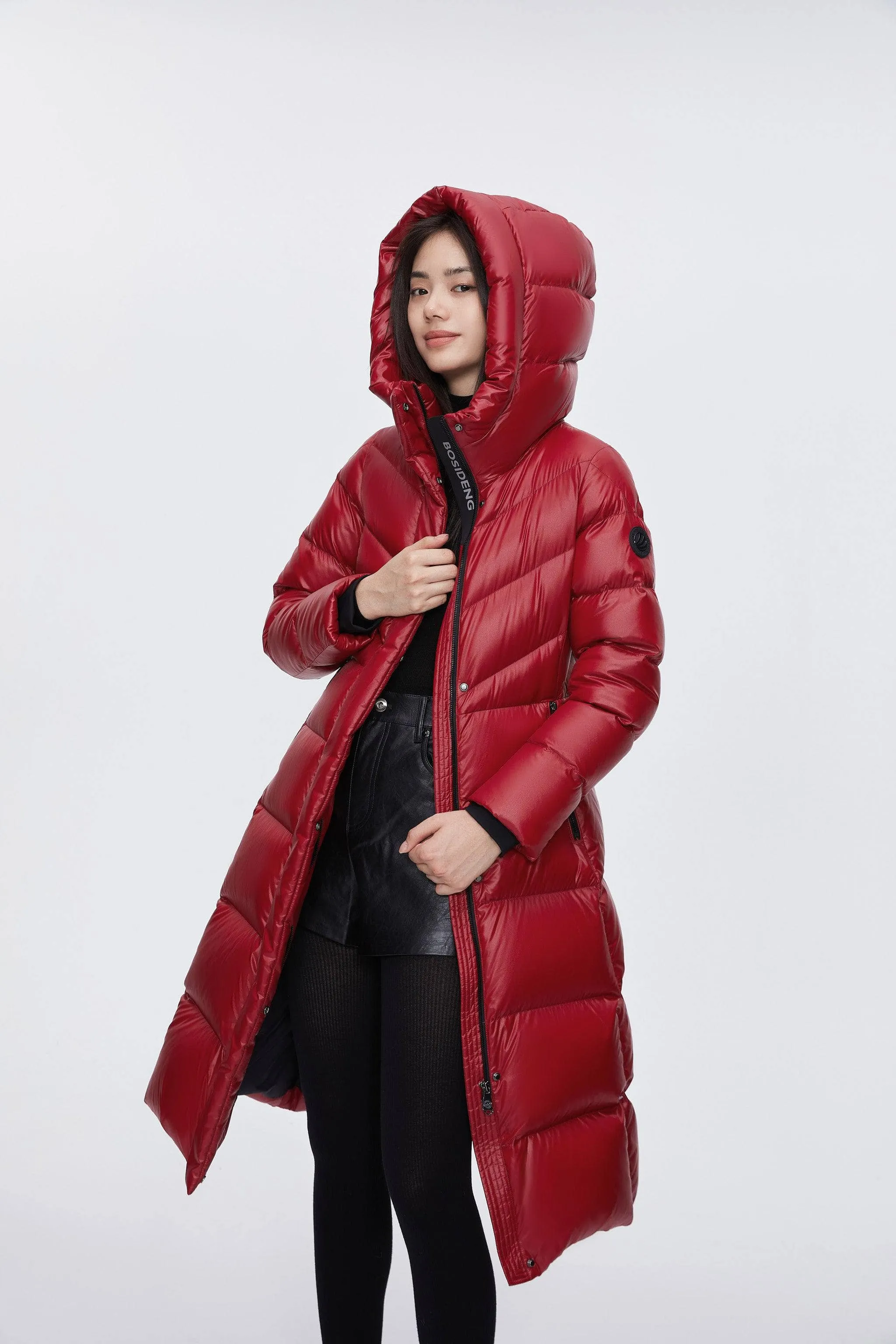 Classic Long Hooded Puffer With Belt