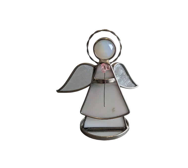 Cloudy Glass Angel Decoration