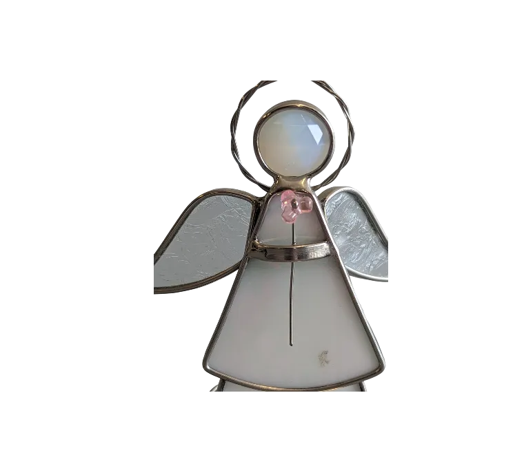 Cloudy Glass Angel Decoration