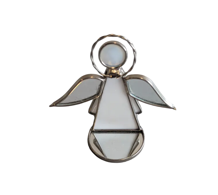 Cloudy Glass Angel Decoration