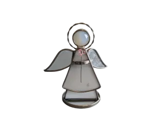 Cloudy Glass Angel Decoration