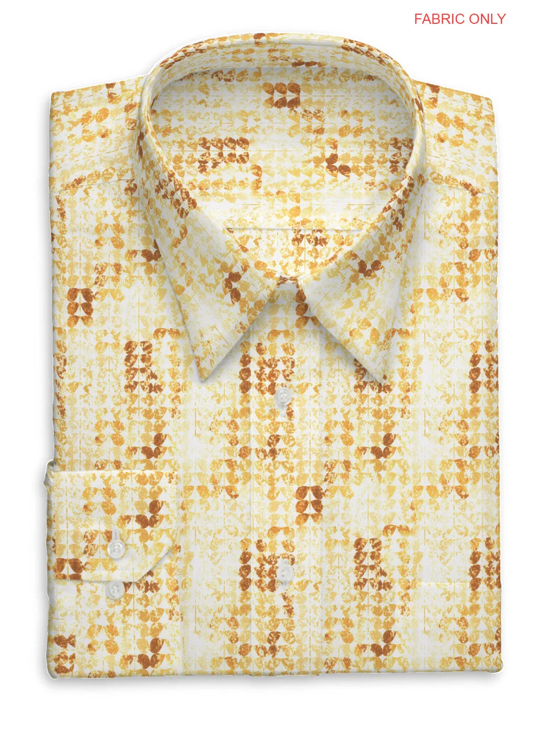 Cotton Printed Shirt Fabric Yellow Hanhai