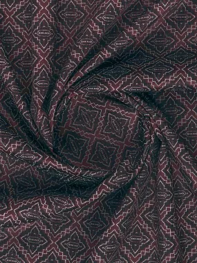 Cotton Rich Printed Shirt Fabric Maroon Oslo