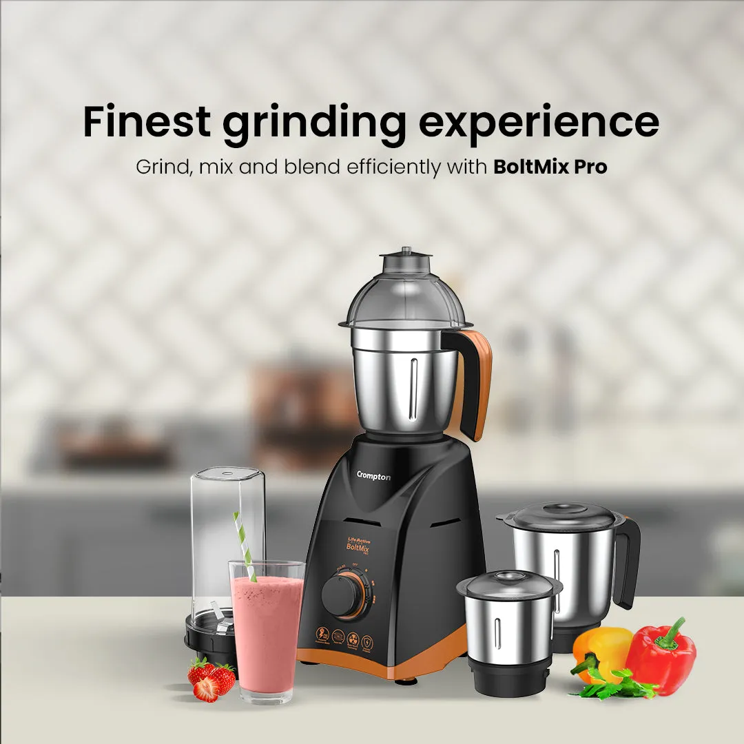 Crompton Boltmix Pro 750W, Mixer Grinder,4 Jars With Smoothie Jar