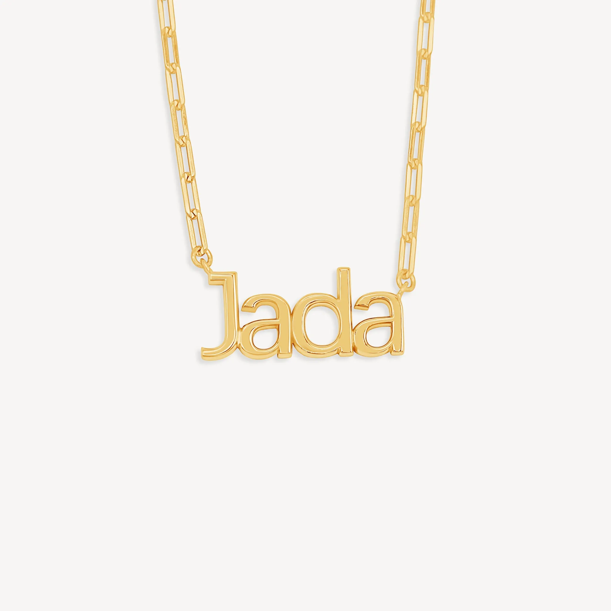 Custom Gold Bubble Name Necklace