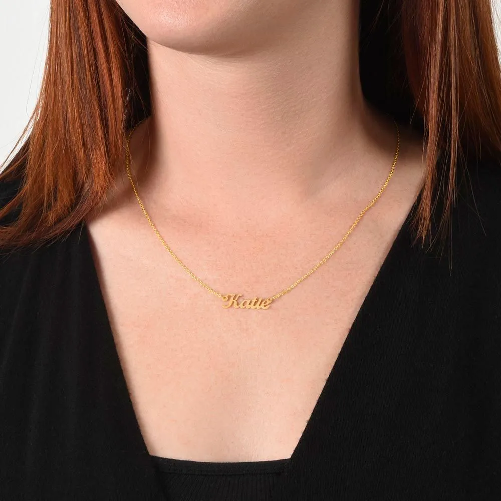 Custom Name Necklace With Funny Boner Card