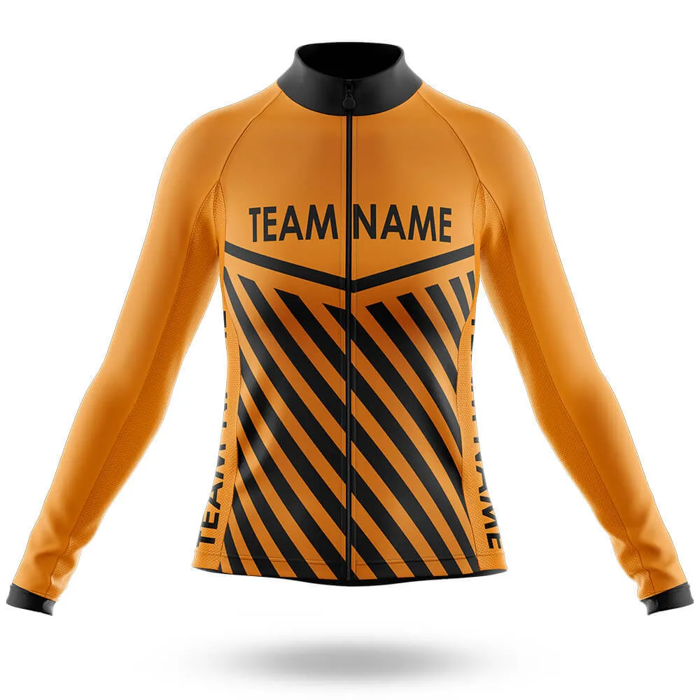 Custom Team Name M3 Orange - Women's Cycling Kit