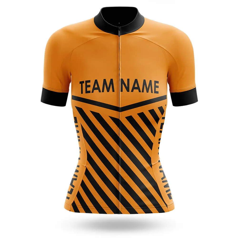 Custom Team Name M3 Orange - Women's Cycling Kit