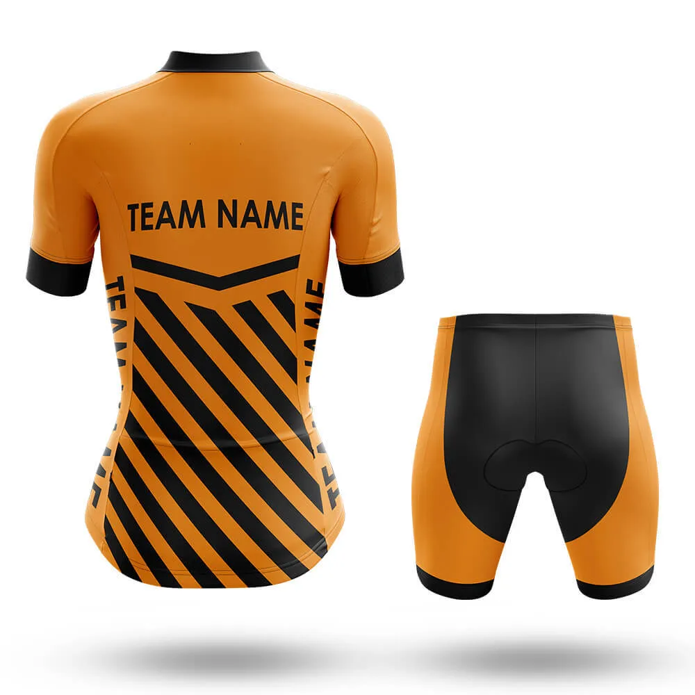 Custom Team Name M3 Orange - Women's Cycling Kit