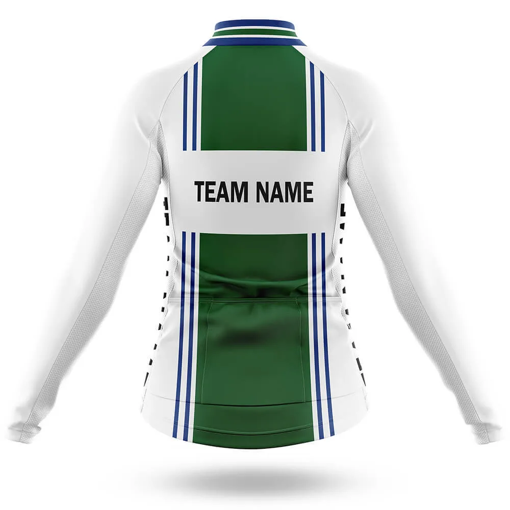 Custom Team Name M4 Green - Women's Cycling Kit