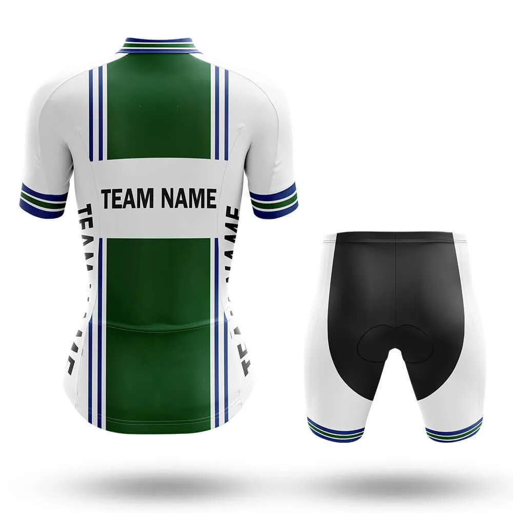 Custom Team Name M4 Green - Women's Cycling Kit