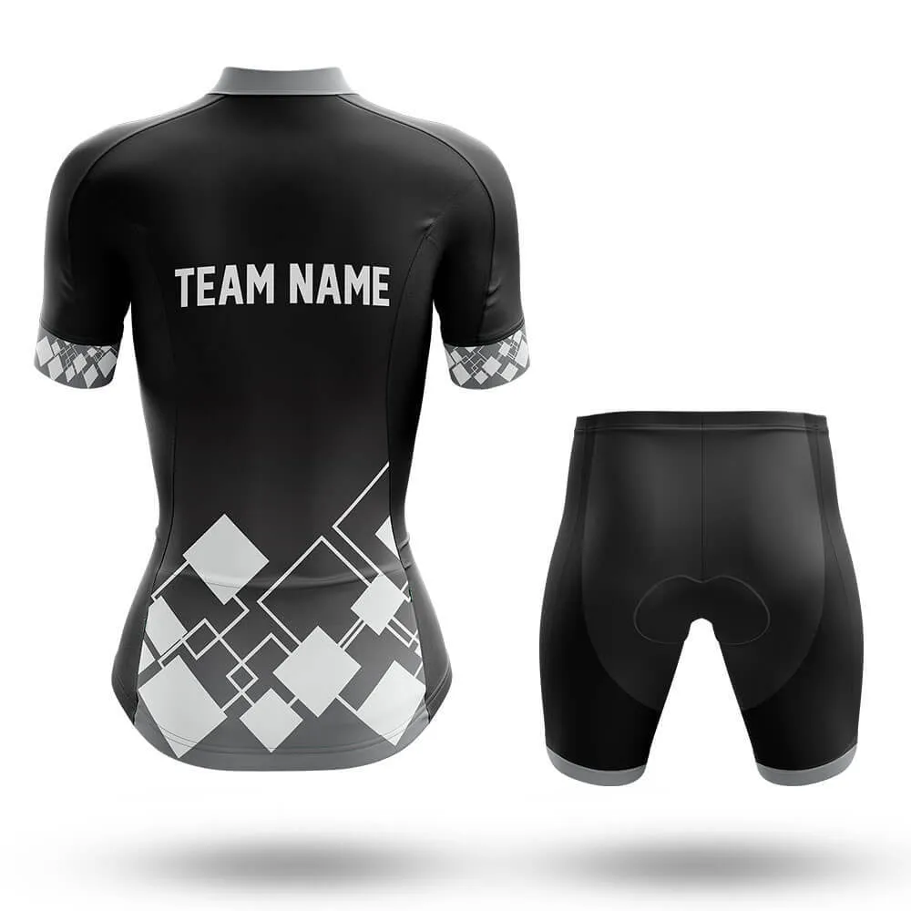 Custom Team Name V19 Black - Women's Cycling Kit