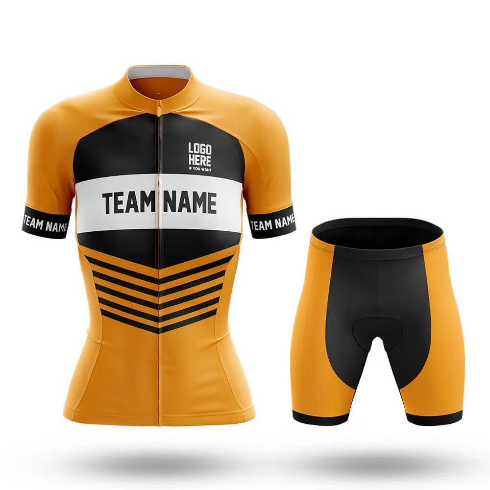 Custom Team Name V20 Yellow - Women's Cycling Kit