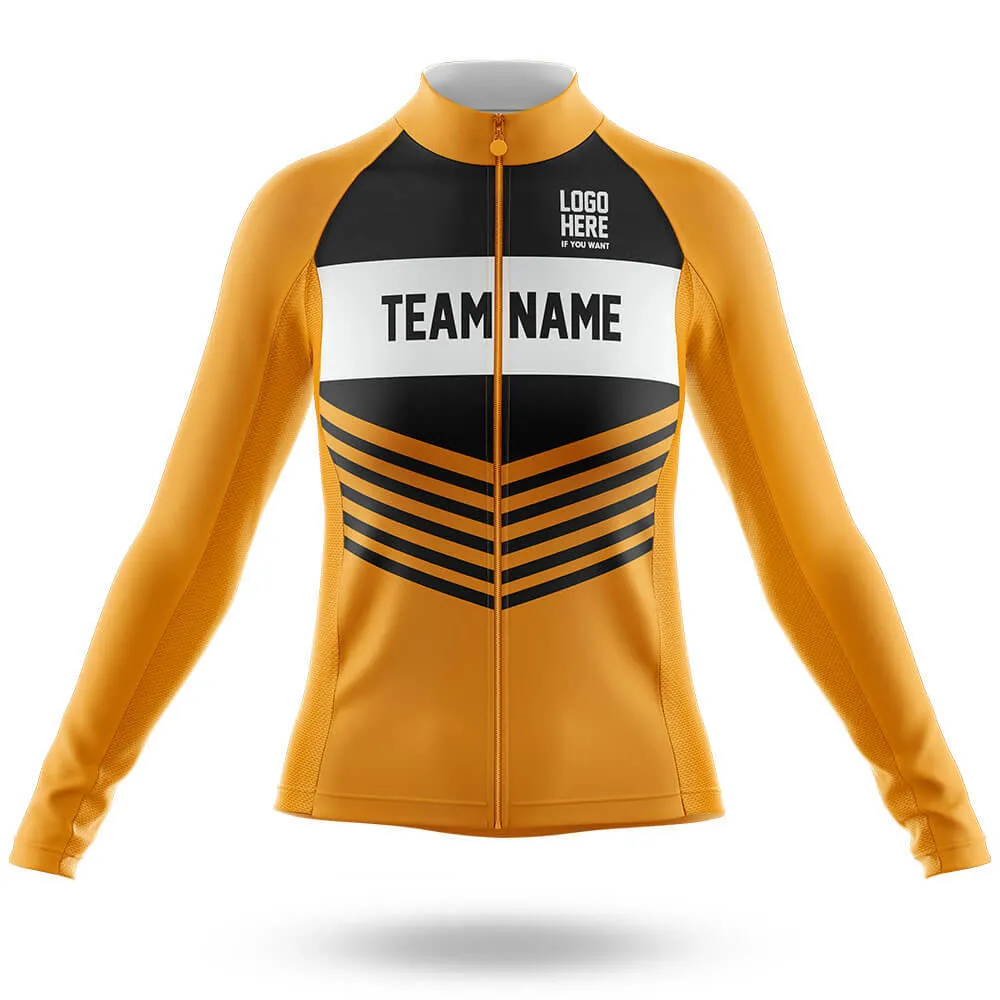 Custom Team Name V20 Yellow - Women's Cycling Kit