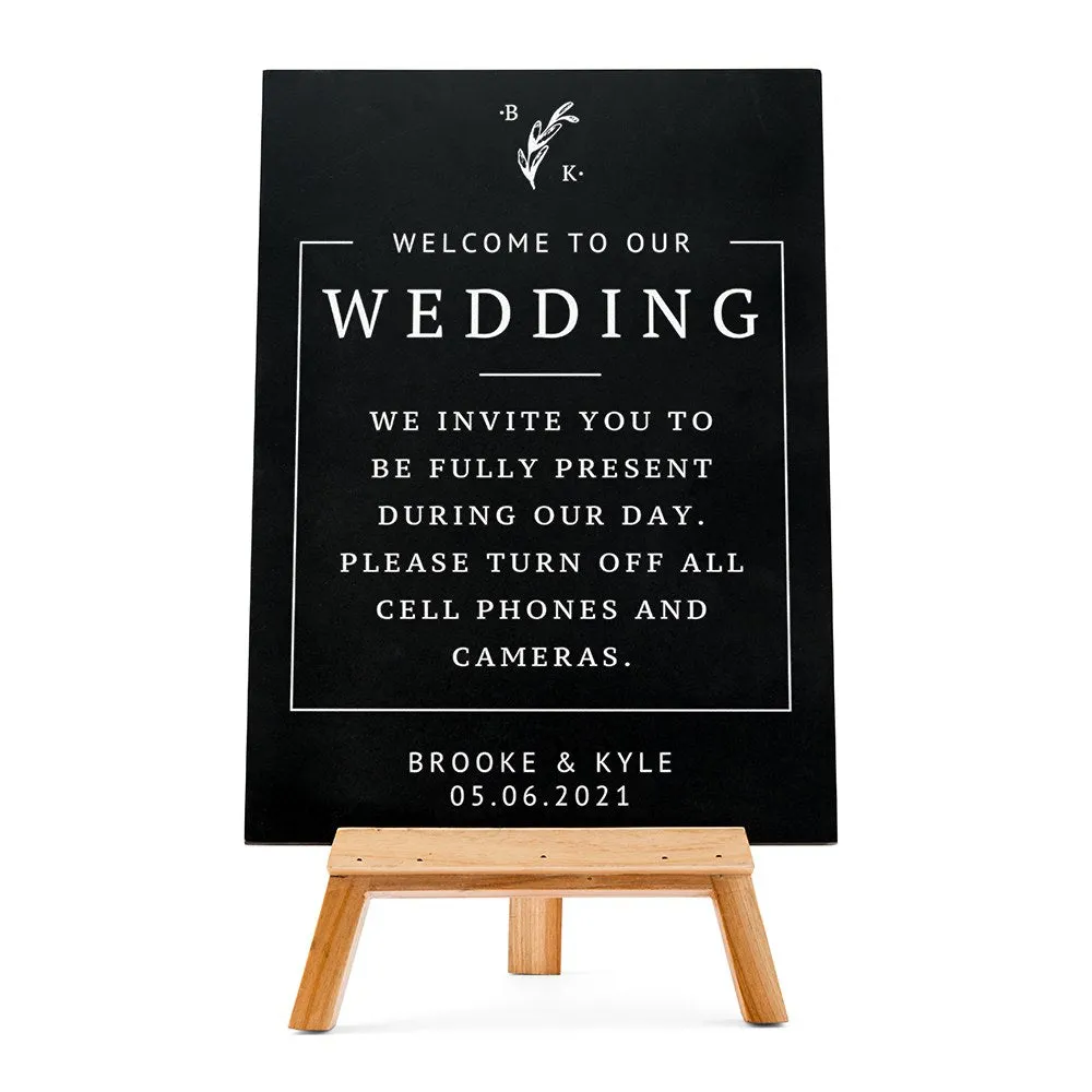 CUSTOM WEDDING CHALKBOARD SIGN - RUSTIC LOVE