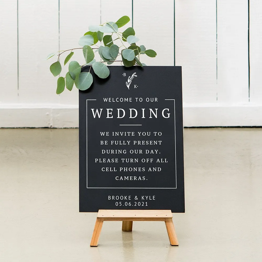 CUSTOM WEDDING CHALKBOARD SIGN - RUSTIC LOVE