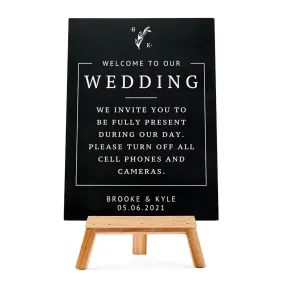 CUSTOM WEDDING CHALKBOARD SIGN - RUSTIC LOVE