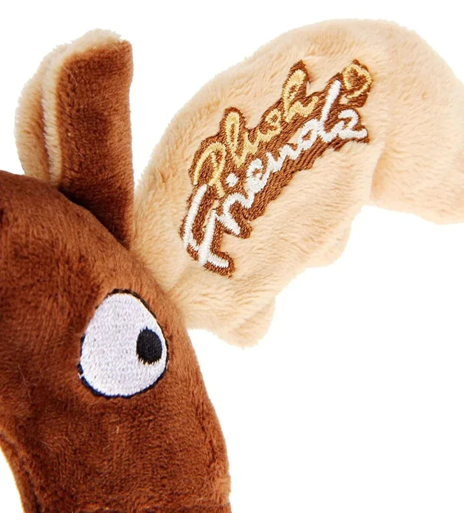 Deer 'Plush Friendz' w/Foam Rubber Ring and Squeaker Medium