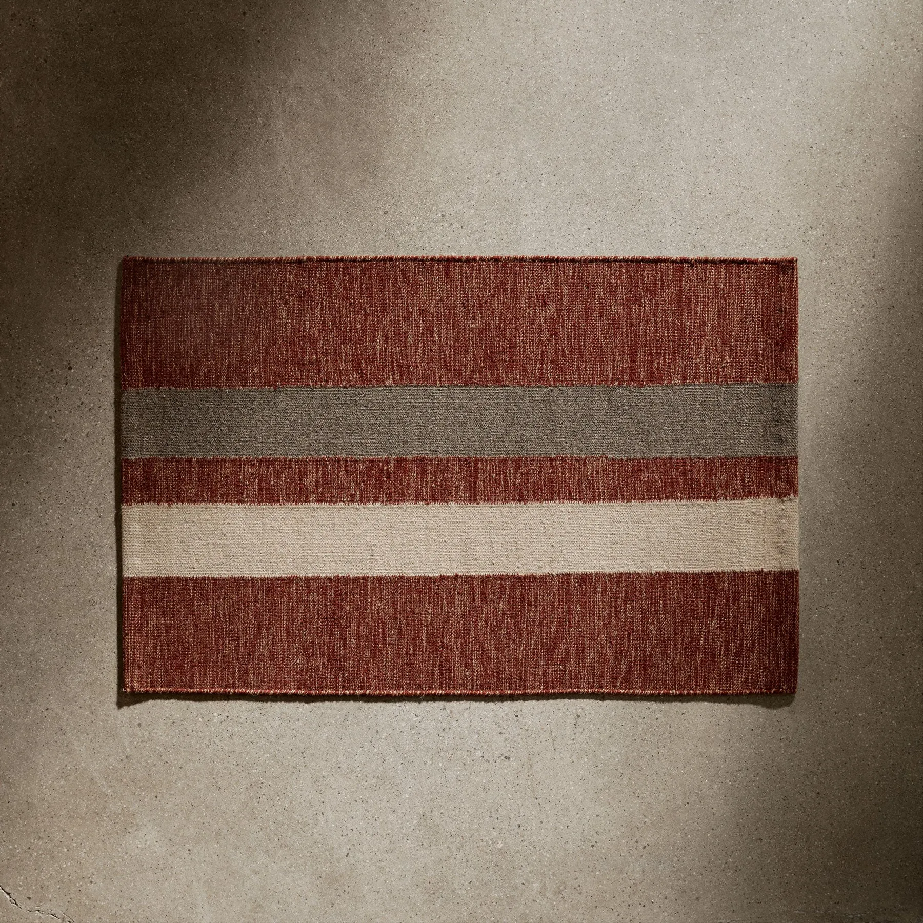 Double Stripe Entry Mat - Wine/Flint/Oyster