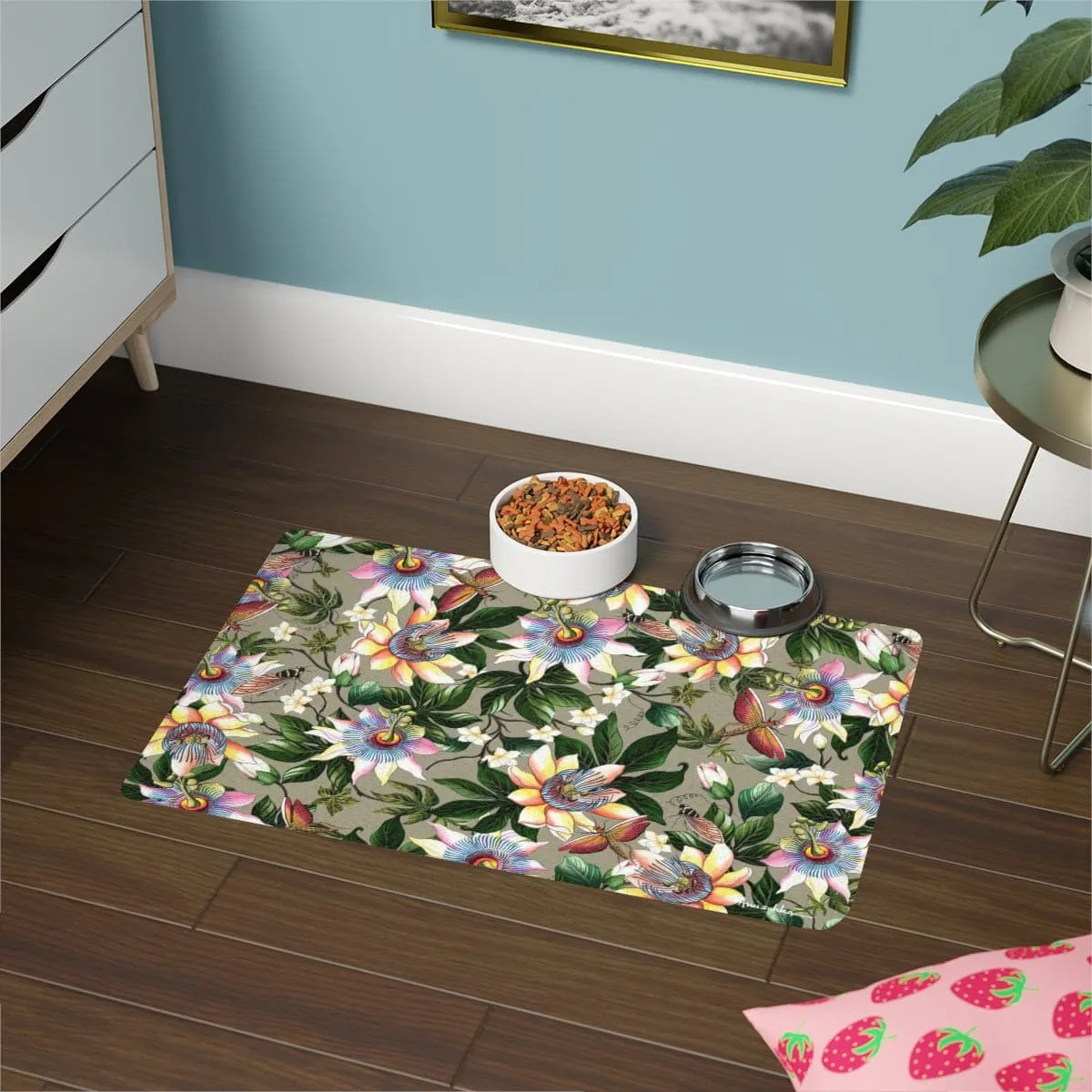 Floral Passion Pet Food Mat