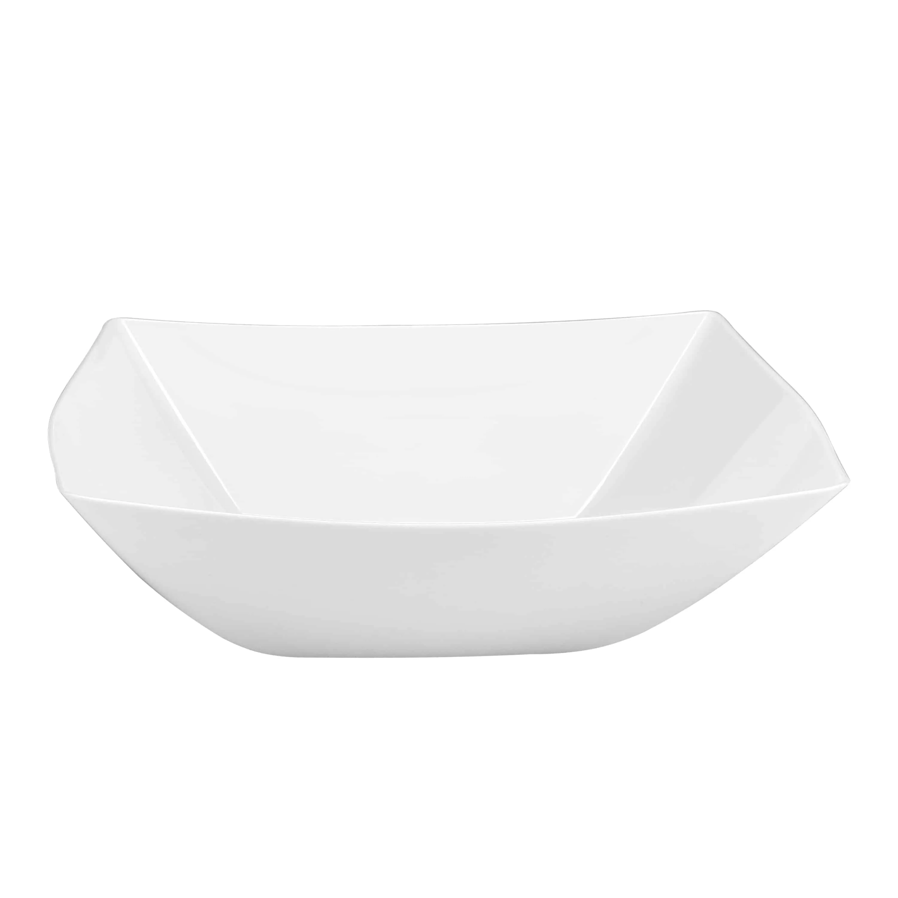 Fluted Premium Plastic Square Serving Bowls