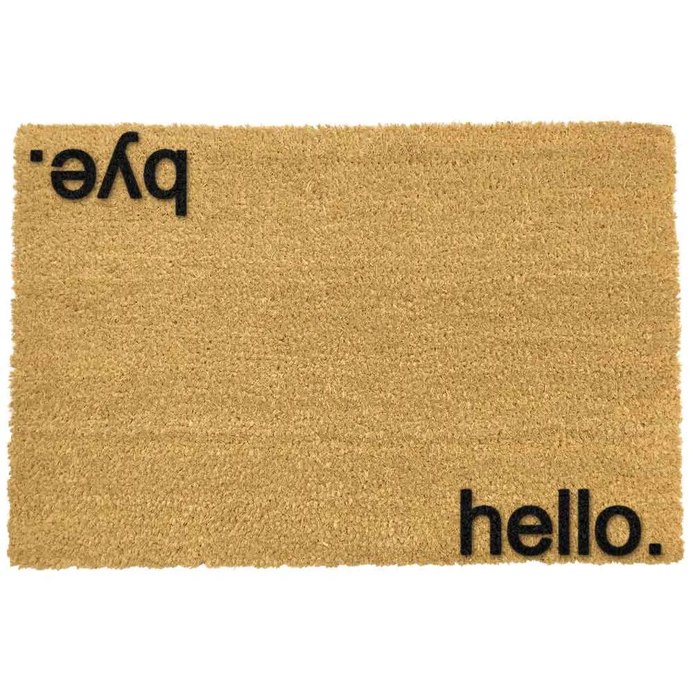 Front Doormat Indoor Outdoor Custom Hello Bye