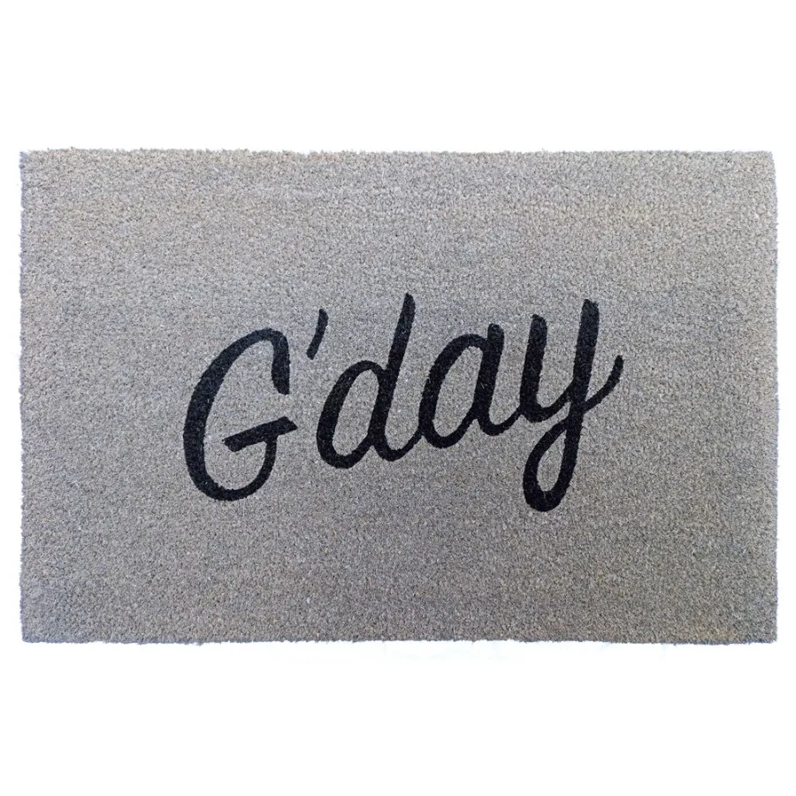 G'Day Grey PVC Backed Coir Doormat