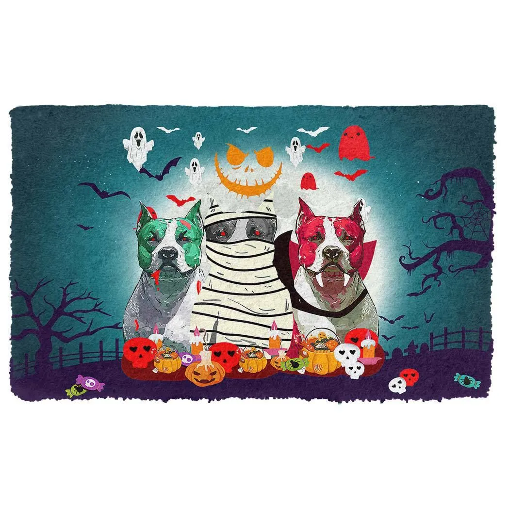 Gearhuman 3D Halloween Bulldogs Doormat