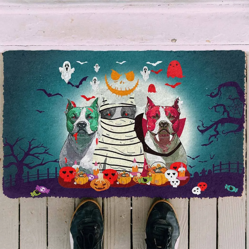 Gearhuman 3D Halloween Bulldogs Doormat