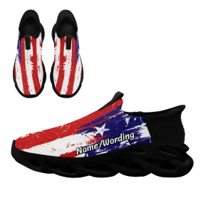 Gifts for Businesses, custom company gifts Personalized Patriot's Shoes, Custom America Flag Sneakers, Custom Patriotic POD Shoes,FN-006-23020096